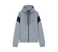 BOSS Regular-Fit Sweatshirt aus Spacer-Piqué mit Reißverschluss - Style SW_Union Saggy, 50563287 Grau 4XL