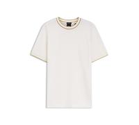BOSS Regular-Fit T-Shirt aus strukturierter Baumwolle mit Tipping-Details - Style H-Thompson 81, 50565742 Natur M