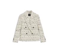 BOSS Regular-Fit Tweed-Blazer aus gestreiftem Baumwoll-Mix - Style Jaleto9, 50553674 Beige gemustert 46