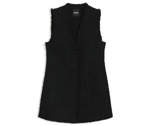 BOSS Regular-Fit Weste aus Samt-Tweed - Style Jokilana, 50549128 Schwarz 34