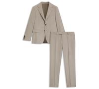 BOSS Regular-Fit Zweiteiler aus Schurwolle mit Fischgrätmuster - Style L-Jeff-2Pcs-254, 50554145 Hellbeige 58