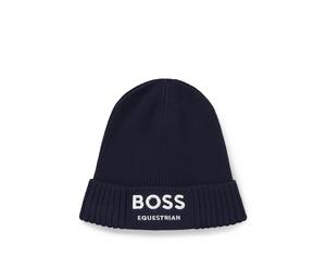 BOSS Reitsport-Mütze im Fischer-Stil aus Baumwolle - Style FISHER BEANIE BLACK, B6U1602 Dunkelblau ONESI
