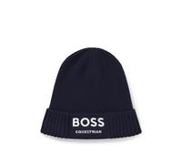 BOSS Reitsport-Mütze im Fischer-Stil aus Baumwolle - Style FISHER BEANIE DARK GREY, B6U1602 Dunkelblau ONESI
