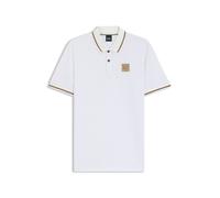 BOSS Reitsport-Polohemd aus Stretch-Baumwolle mit Logo-Aufnäher - Style PAUL POLO PATCH PINE GROVE, B7M0602 Weiß XL