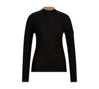 BOSS Reitsport-Pullover aus softem Strick mit zweifarbigem Effekt - Style MAY SOFTKNIT TURTLENECK, B4W1002 Schwarz XL