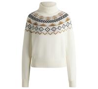BOSS Reitsport-Rollkragenpullover mit Strickmuster - Style ANUK KNITWEAR JUMPER, B6W1009 Weiß L