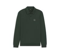 BOSS Reitsport-Strick-Poloshirt aus Stretch-Baumwolle mit Logo-Patch - Style LUIS POLO SWEATER, B7M1201 Dunkelgrün S