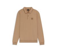 BOSS Reitsport-Strick-Poloshirt aus Stretch-Baumwolle mit Logo-Patch - Style LUIS POLO SWEATER, B7M1201 Beige L
