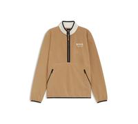 BOSS Reitsport-Sweatshirt aus Stretch-Baumwolle mit kurzem Reißverschluss - Style FEDORA HALF ZIP FELPA, B7W1201 Beige L
