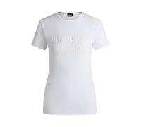 BOSS Reitsport-T-Shirt aus Stretch-Baumwolle mit Logo-Stickerei - Style MAYA T - SHIRT LOGO, B5W0601 Weiß XL