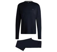 BOSS Black Lounge Set Herren Rundhals Jersey-Baumwolle blau, XXL