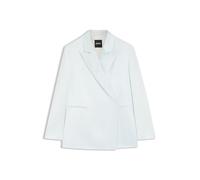 BOSS Relaxed-Fit Blazer aus Satin mit verdecktem Verschluss - Style Japhea, 50558312 Hellblau 34