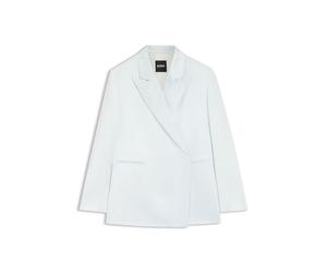 BOSS Relaxed-Fit Blazer aus Satin mit verdecktem Verschluss - Style Japhea, 50558312 Hellblau 34