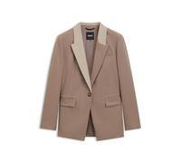 BOSS Relaxed-Fit Blazer mit Colour-Block-Revers - Style Janka6, 50543409 Hellbraun 44