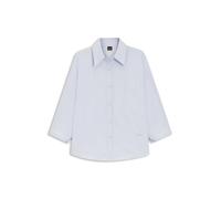 BOSS Relaxed-Fit Bluse aus Baumwoll-Popeline mit Kimonoärmeln - Style C_Belenta, 50553519 Hellblau 34