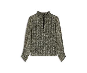 BOSS Relaxed-Fit Bluse aus bedrucktem Seersucker - Style C_BERODEO, 50544052 Gemustert 40