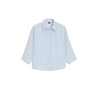 BOSS Relaxed-Fit Bluse aus gestreifter Baumwoll-Popeline - Style C_Belenta, 50543553 Hellblau 34