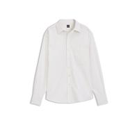 BOSS Relaxed-Fit Bluse aus gestreifter Baumwoll-Popeline - Style Saturday_1, 50566475 Hellgelb 32