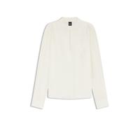 BOSS Relaxed-Fit Bluse aus sandgewaschener Seide - Style Belindina, 50557241 Weiß 46