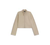 BOSS Relaxed-Fit Bomberjacke aus Stretch-Jersey - Style Ebesya, 50555057 Hellbeige S
