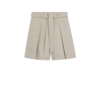 BOSS Relaxed-Fit Culotte aus Leinen-Mix mit Fischgrät-Webstruktur - Style Tojuna, 50558545 Hellbeige 38