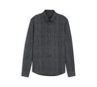 BOSS Relaxed-Fit Hemd aus bedrucktem Baumwoll-Jersey - Style Myjersey_M, 50565817 Blau gestreift M