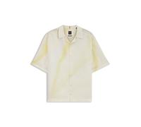 BOSS Relaxed-Fit Hemd mit Artwork-Print - Style Lapisy_M, 50543525 Hellgelb M
