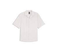 BOSS Relaxed-Fit Hemd mit Freizeitkragen aus Baumwoll-Popeline mit Elasthan-Anteil - Style C-LARS2-CAMP-263, 50567417 Natur L