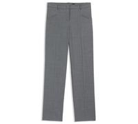 BOSS Regular Fit Anzughose aus reiner Schurwolle in Mittelgrau Melange, Größe 32