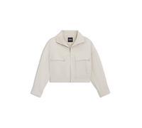 BOSS Relaxed-Fit Jacke aus Baumwoll-Twill mit Leinen - Style Jamoura-W, 50553908 Natur 36