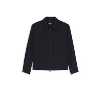 BOSS Relaxed-Fit Jacke aus gemusterter Schurwolle mit Reißverschluss - Style P-Carper-Zip-263F, 50564676 Dunkelblau 54