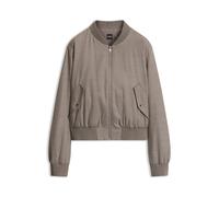 BOSS Relaxed-Fit Jacke aus meliertem Flanell mit Reißverschluss - Style Jamayati, 50571663 Taupe 38