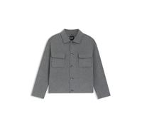 BOSS Relaxed-Fit Jacke aus meliertem Woll-Mix - Style C-Caden-OS-DF-254F, 50550737 Hellgrau 52