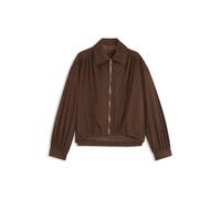 BOSS Relaxed-Fit Jacke aus Veloursleder-Imitat mit Reißverschluss - Style C_Jasuede, 50568557 Braun 40