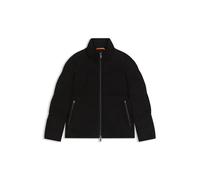 BOSS Relaxed-Fit Jacke aus wasserdichtem Veloursleder - Style Jocamp, 50547546 Schwarz 56
