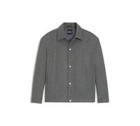 BOSS Relaxed-Fit Overshirt aus gebürstetem Stretch-Flanell - Style P-Craig-J-Coach-254, 50551517 Grau 44