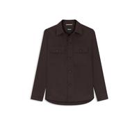BOSS Relaxed-Fit Overshirt aus Leinen - Style C-Carper-OS-262F, 50561584 Dunkelbraun 106