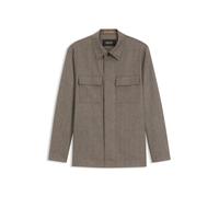 BOSS Relaxed-Fit Overshirt aus Schurwolle mit Kaschmir - Style L-Corvin-2FP-263, 50570690 Hellbraun 56