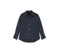 BOSS Relaxed-Fit Overshirt aus Tweed in Denim-Optik - Style C_Jatessa, 50551844 Dunkelblau 40