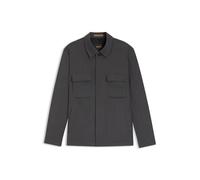 BOSS Relaxed-Fit Overshirt aus wasserabweisender Wolle - Style L-Cove-FL-2PP-LP-261, 50555555 Schwarz 54