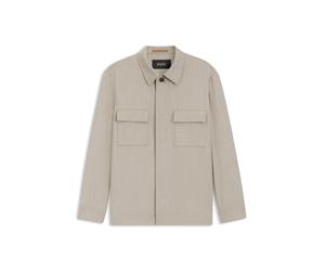 BOSS Relaxed-Fit Overshirt aus Woll-Mix - Style L-Corvin-2FP-263, 50566419 Hellbeige 58