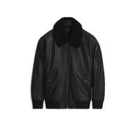 BOSS Relaxed-Fit Pilotenjacke aus strukturiertem Leder - Style Jopeak, 50566594 Schwarz 52