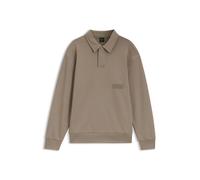 BOSS Relaxed-Fit Polo-Sweatshirt aus French Terry - Style SW_Placket Polo, 50564114 Hellbraun XL