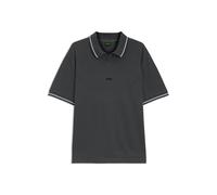 BOSS Relaxed-Fit Poloshirt aus Baumwolle mit Mesh-Muster - Style Polo Retro TL, 50544187 Dunkelgrau L