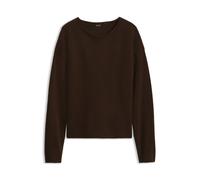 Rundhalspullover BOSS ORANGE "Follettino Premium Damenmode", Damen, Gr. XL, medium braun 213, Strick, Obermaterial: 43% Alpaka, 29% Wolle, 28% Polyamid, unifarben, relaxed fit hüftbedeckend, Rundhals,