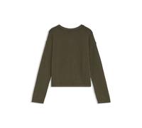 BOSS Relaxed-Fit Pullover aus Baumwolle mit Mesh-Struktur - Style C_Farde, 50566859 Dunkelgrün L