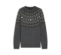 BOSS Relaxed-Fit Pullover aus Fair-Isle-Strick - Style C-Hisle, 50550013 Dunkelgrau XXL