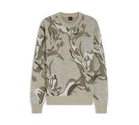 BOSS Herren Strickpullover AFLORALO, sand, Gr. S