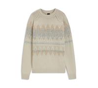 BOSS Relaxed-Fit Pullover mit Strickmuster - Style Karombo, 50548686 Hellbeige M