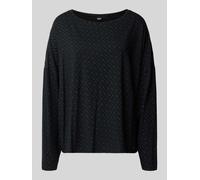 BOSS Pyjama-Top mit Monogramm-Print und Fledermausärmeln - Style B Logo_LS-Shirt, 50550693 Schwarz M